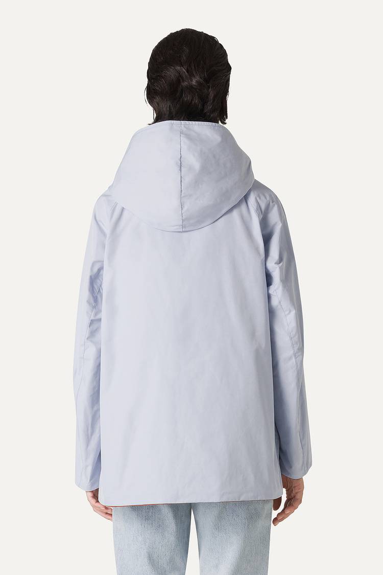 Oof Wear IMPERMEABILE REVERSIBILE CON CAPPUCCIO IN NYLON MEMORY 9411 - GHIACCIO/PAPRIKA Economico