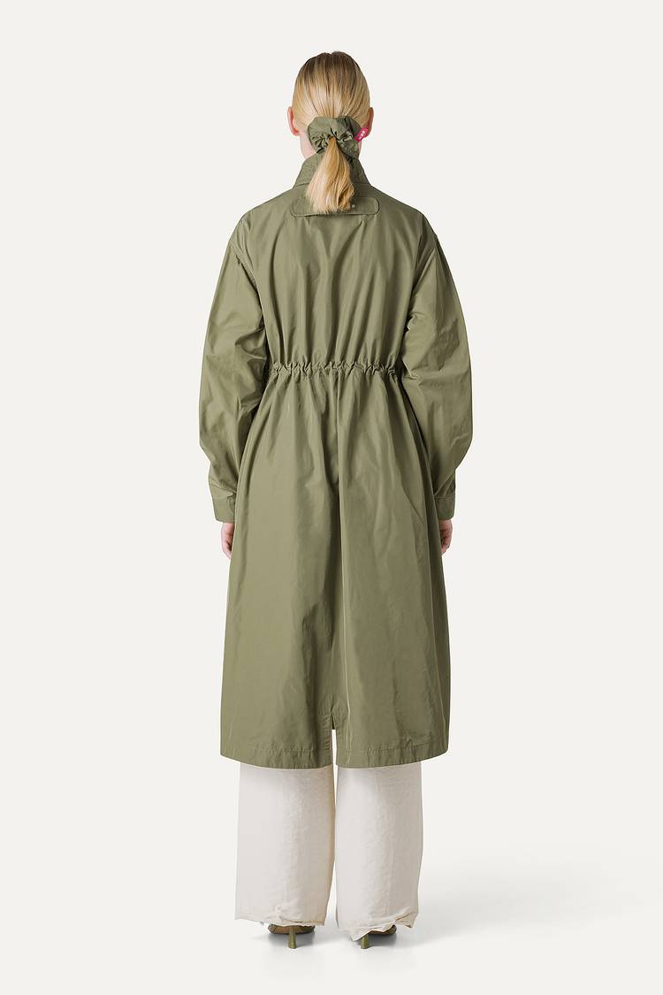 Oof Wear PARKA LUNGO OVER IN NYLON MEMORY 9211 - VERDE MIMETICO Outlet