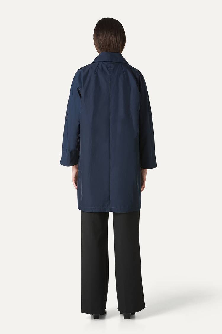 Oof Wear TRENCH IN NYLON MEMORY 9138 - BLU NOTTE In Vendita