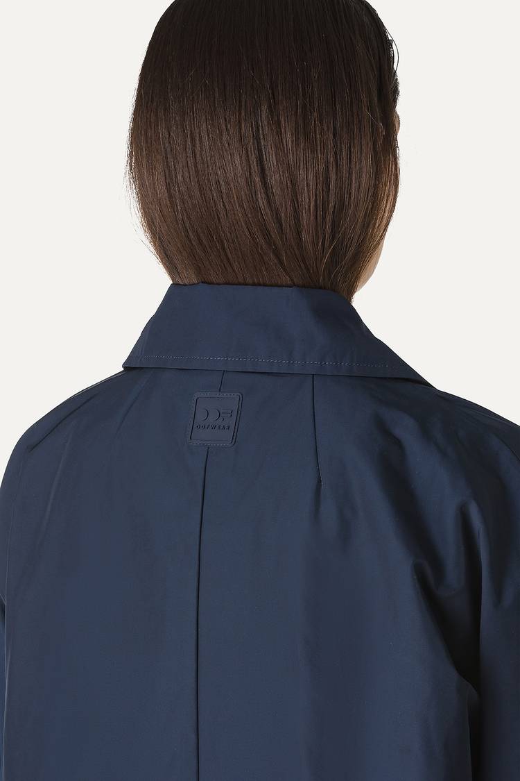 Oof Wear TRENCH IN NYLON MEMORY 9138 - BLU NOTTE In Vendita