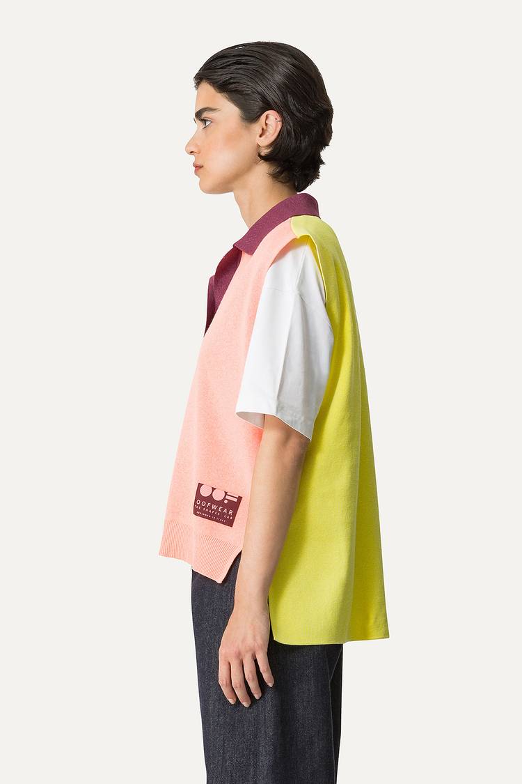 Oof Wear GILET COLORATO IN COTONE 4057 - PESCA/LIME Vendita Economica