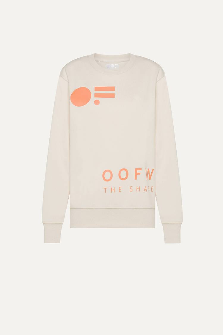 Oof Wear FELPA IN COTONE CON LOGO 4065 - ECRU Vendite Flash