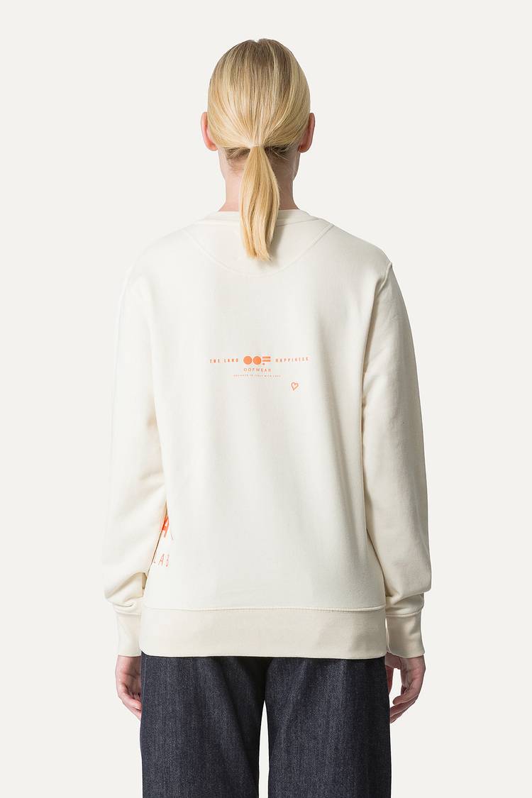 Oof Wear FELPA IN COTONE CON LOGO 4065 - ECRU Vendite Flash