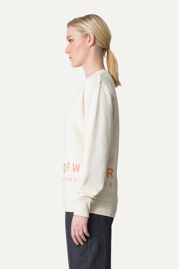 Oof Wear FELPA IN COTONE CON LOGO 4065 - ECRU Vendite Flash