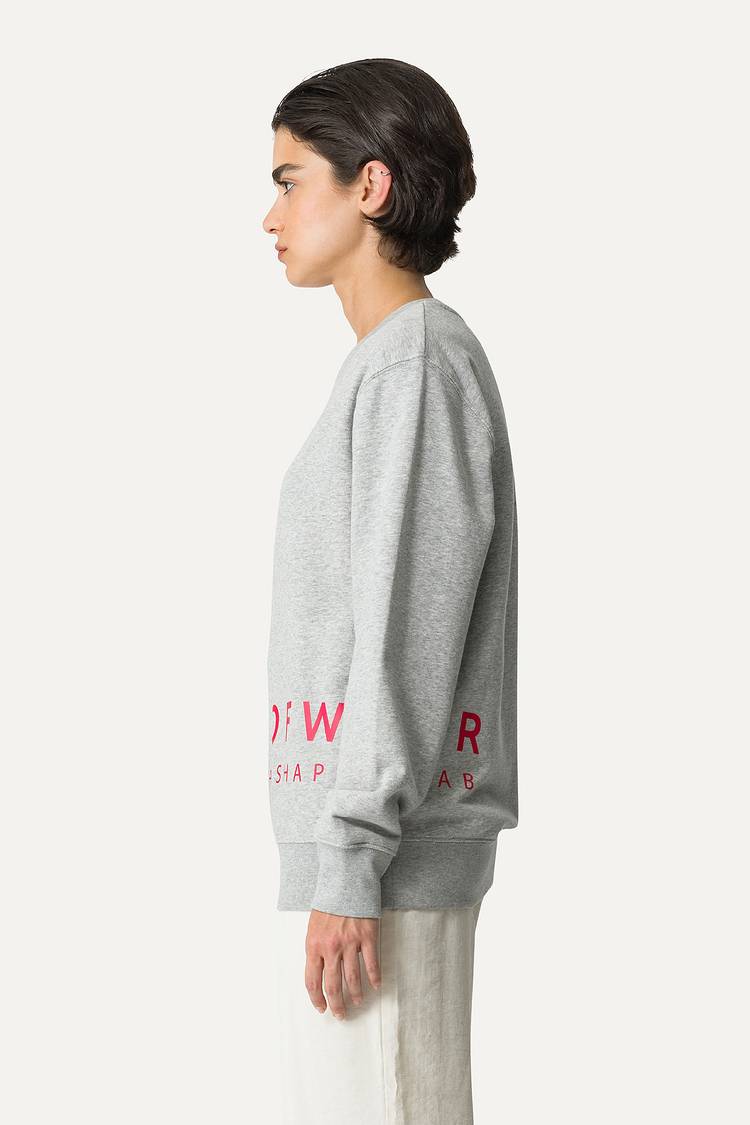 Oof Wear FELPA IN COTONE CON LOGO 4065 - GRIGIO MELANGE Negozio