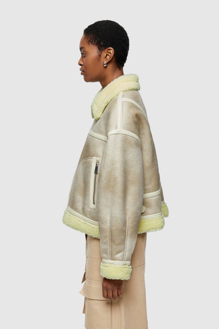 Oof Wear GIACCA CORTA REVERSIBILE 9262 IN ECO-MONTONE - GREGGIO/BANANA Qualità