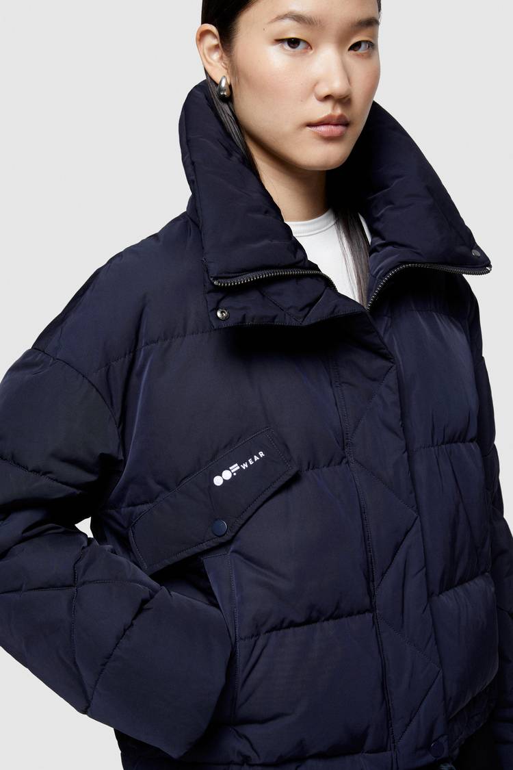 Oof Wear GIACCA CORTA 9235 IN NYLON MEMORY - BLU NOTTE Promozione Limitata