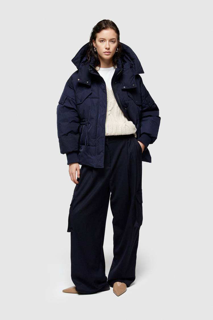 Oof Wear GIACCA CORTA 9234 IN NYLON MEMORY - BLU NOTTE Fino Al -60%