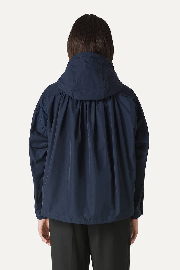 Oof Wear GIACCA CORTA IN NYLON MEMORY CON ARRICIO SULLA SCHIENA 9139 - BLU NOTTE Sottocosto