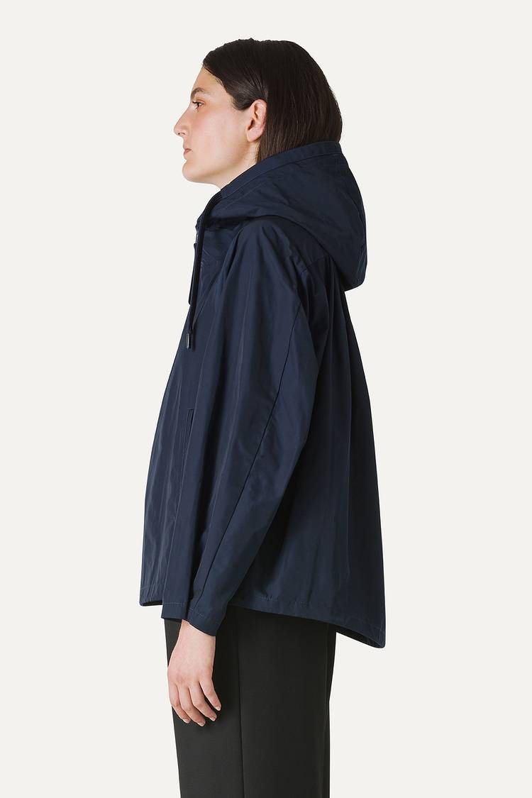 Oof Wear GIACCA CORTA IN NYLON MEMORY CON ARRICIO SULLA SCHIENA 9139 - BLU NOTTE Sottocosto