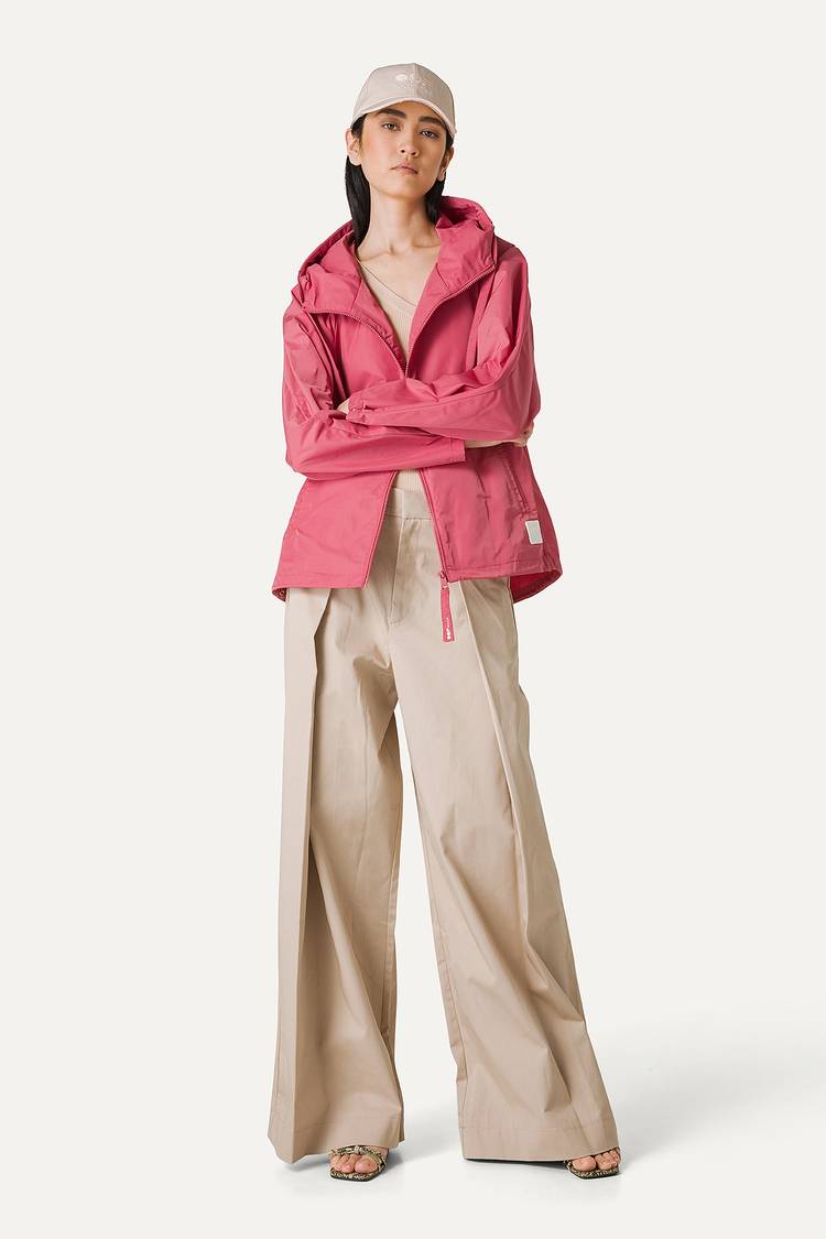 Oof Wear GIACCA CORTA IN NYLON MEMORY CON ARRICIO SULLA SCHIENA 9139 - ROSA ANTICO Economico