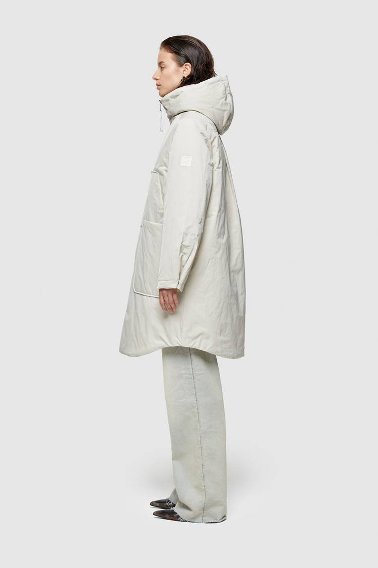 Oof Wear PARKA LUNGO 9094 IN NYLON MEMORY - PANNA In Vendita