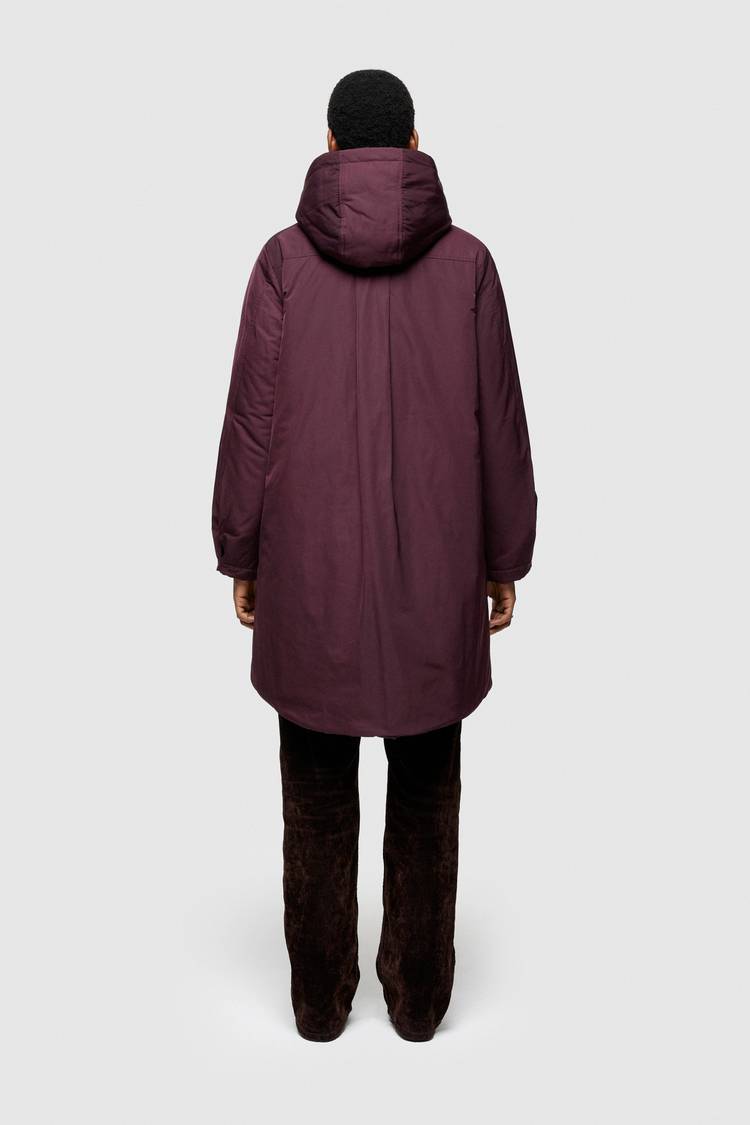 Oof Wear PARKA LUNGO 9094 IN NYLON MEMORY - PRUGNA Saldi