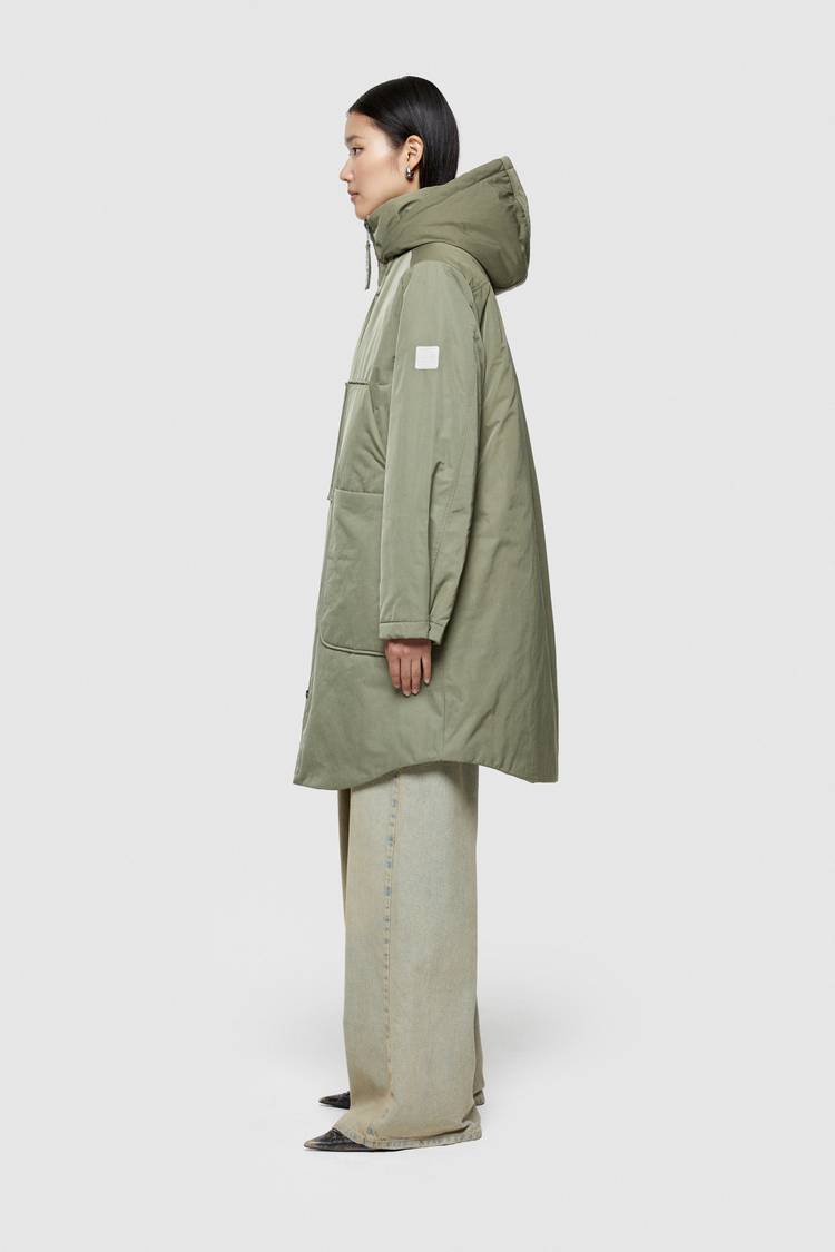 Oof Wear PARKA LUNGO 9094 IN NYLON MEMORY - VERDE MIMETICO Hotsell