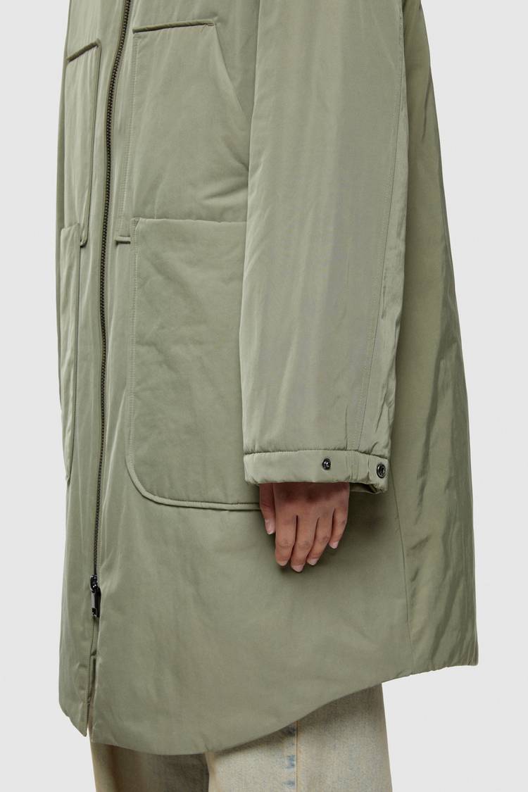 Oof Wear PARKA LUNGO 9094 IN NYLON MEMORY - VERDE MIMETICO Hotsell