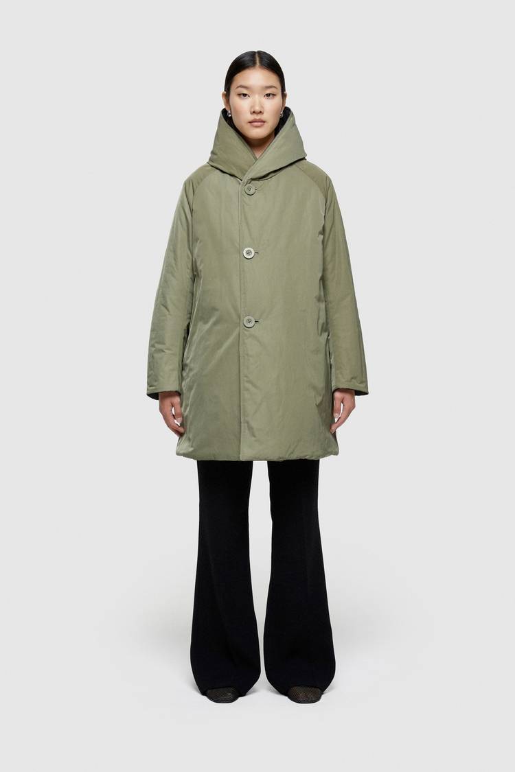 Oof Wear IMPERMEABILE REVERSIBILE 9410 IN NYLON MEMORY CON CAPPUCCIO - NERO/VERDE MIMETICO I Più Venduti
