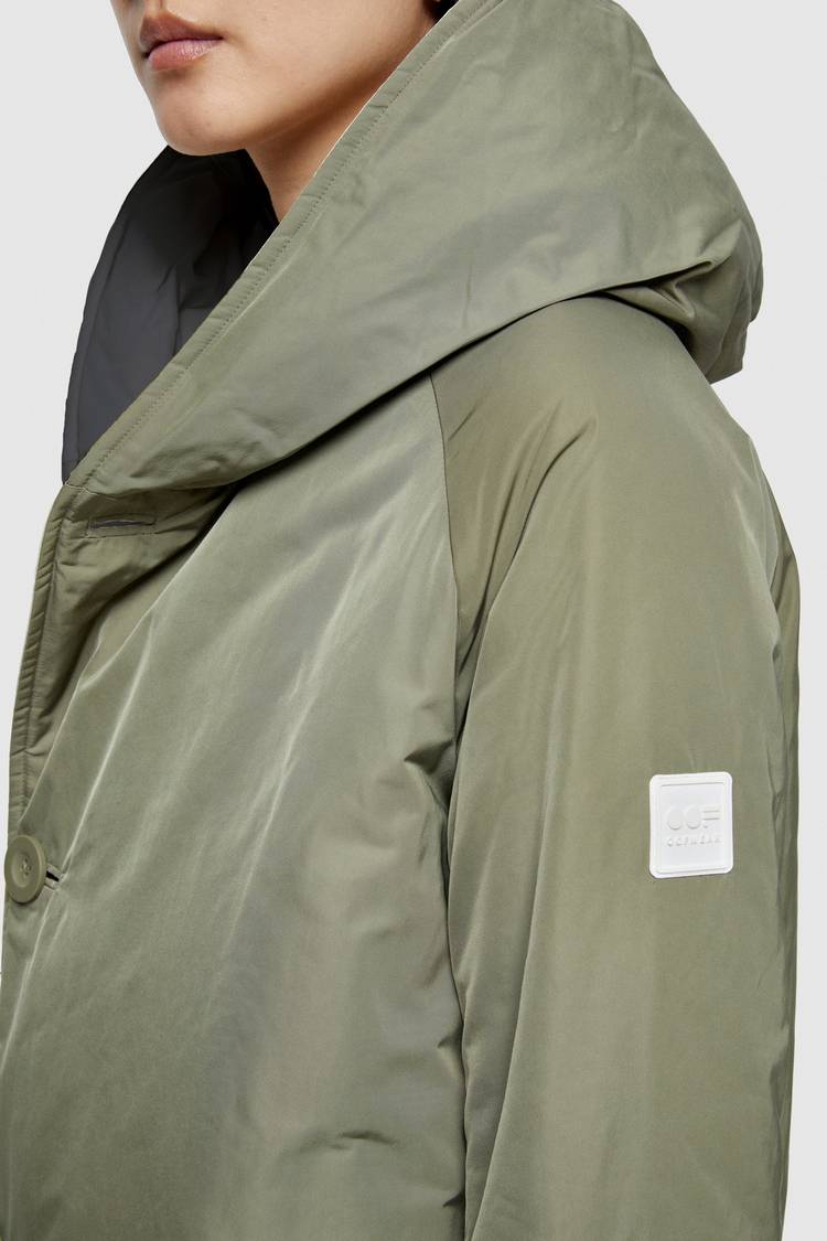 Oof Wear IMPERMEABILE REVERSIBILE 9410 IN NYLON MEMORY CON CAPPUCCIO - NERO/VERDE MIMETICO I Più Venduti