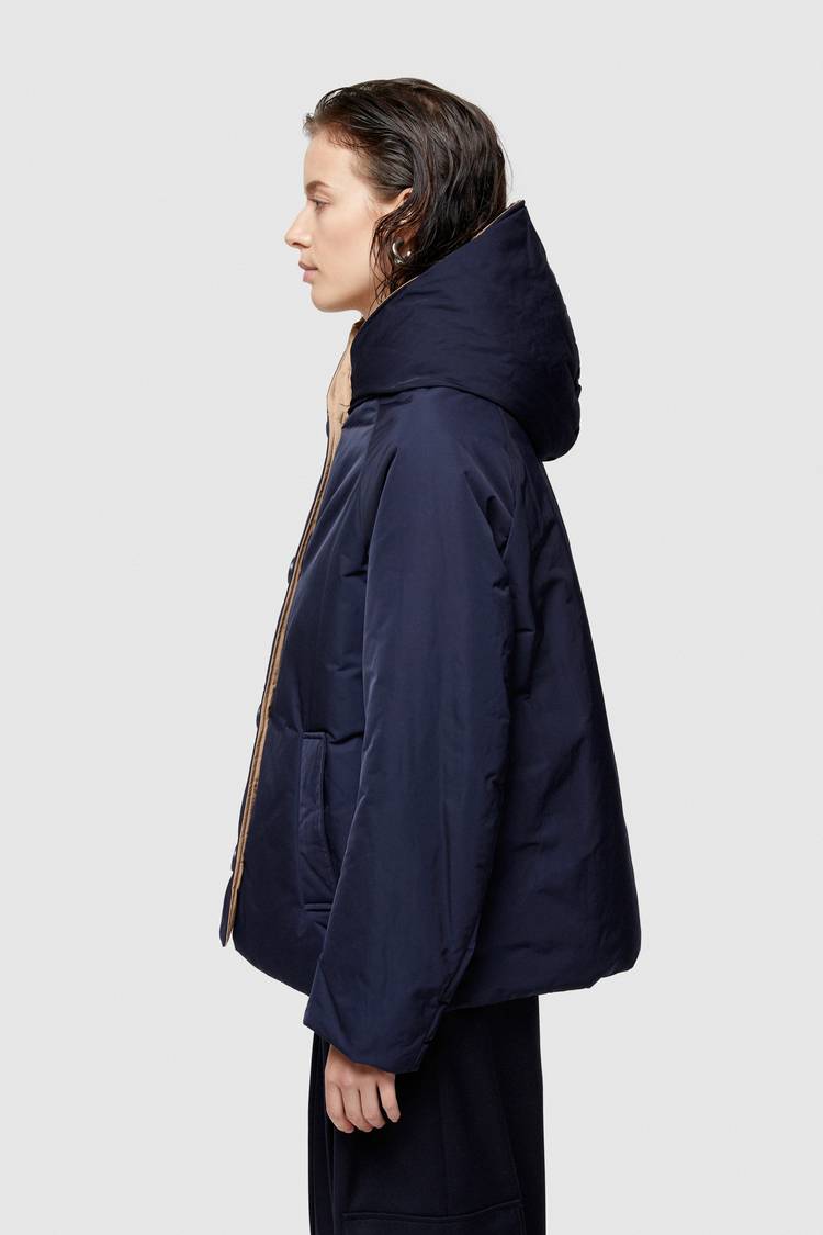 Oof Wear GIACCA REVERSIBILE 9006 IN NYLON MEMORY - BLU NOTTE/CAMMELLO Vendite Flash