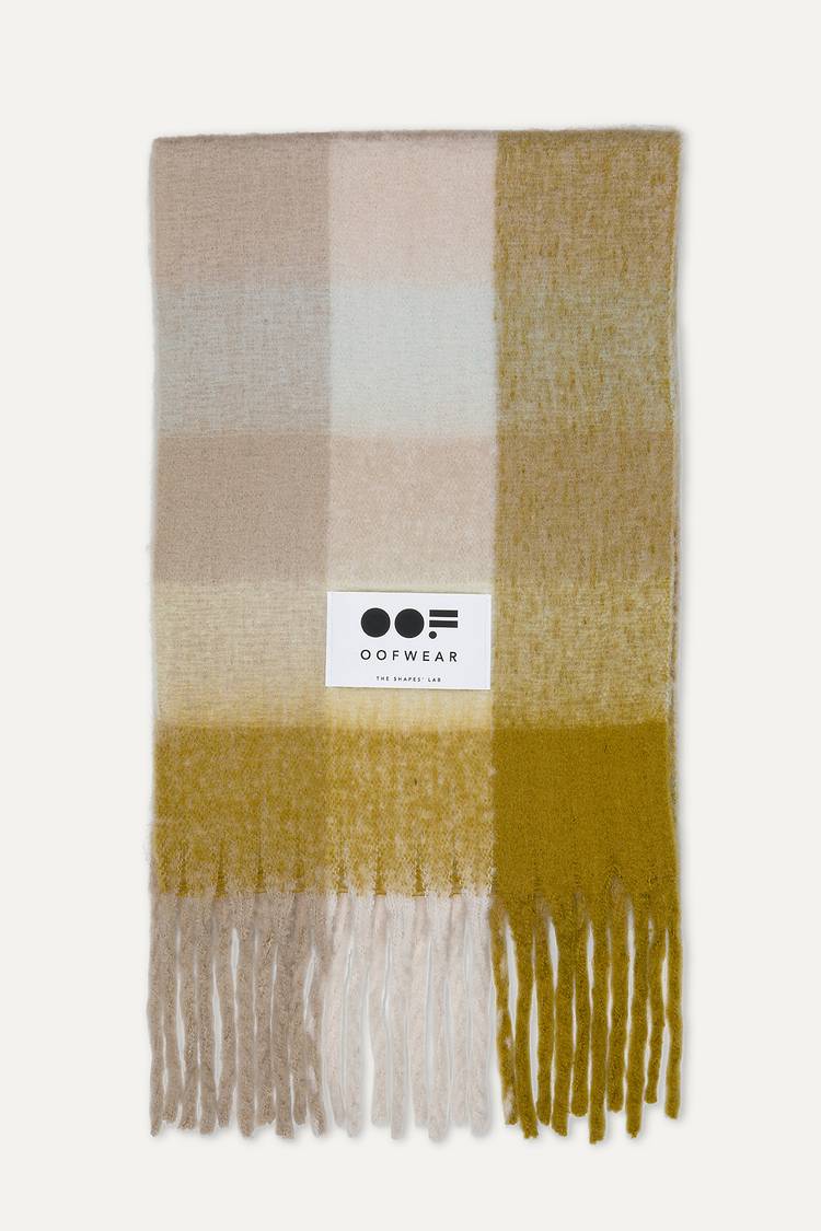 Oof Wear SCIARPA LUNGA 2017 CON FRANGE - ECRU Nuova