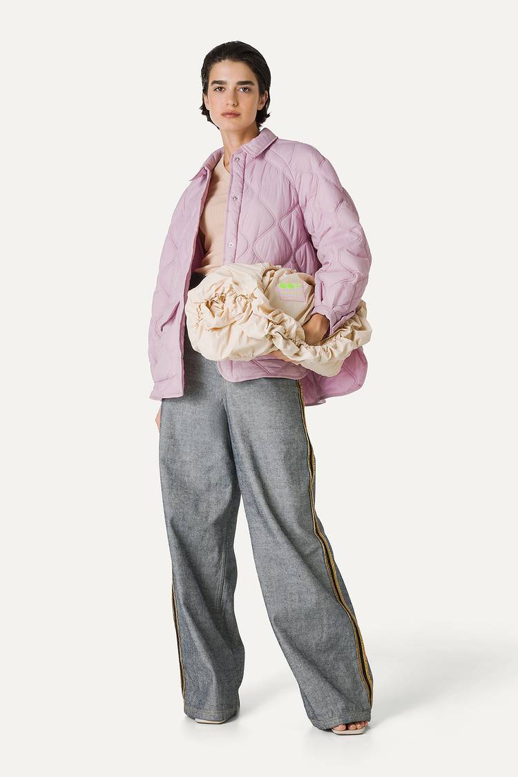 Oof Wear GIACCA A CAMICIA OVER IN NYLON LEGGERO TRAPUNTATO 9222 - ROSA 2025