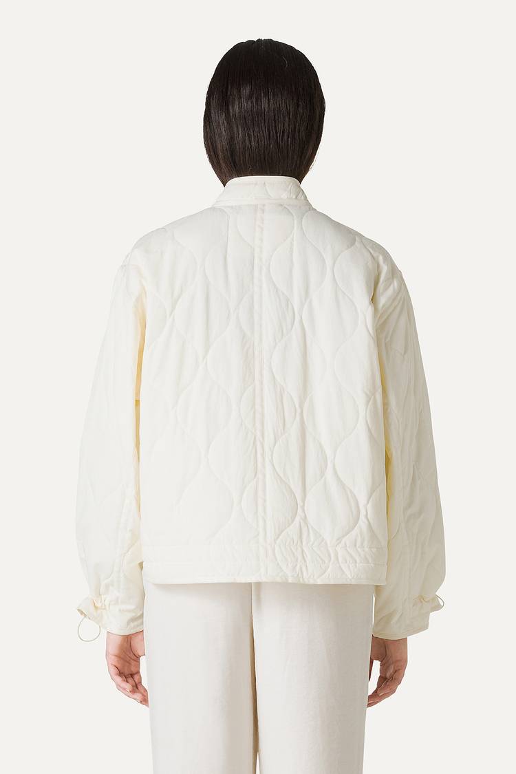 Oof Wear GIACCA CORTA SVASATA IN COTONE TRAPUNTATO 9224 - VANIGLIA Italia
