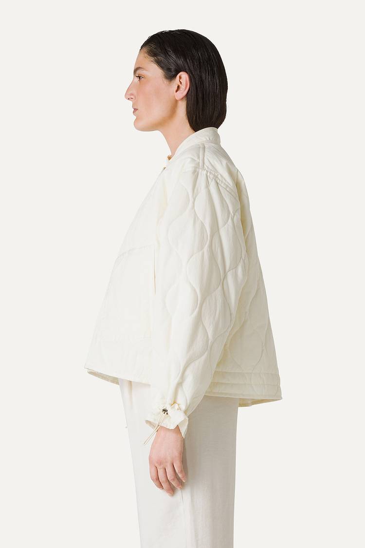 Oof Wear GIACCA CORTA SVASATA IN COTONE TRAPUNTATO 9224 - VANIGLIA Italia