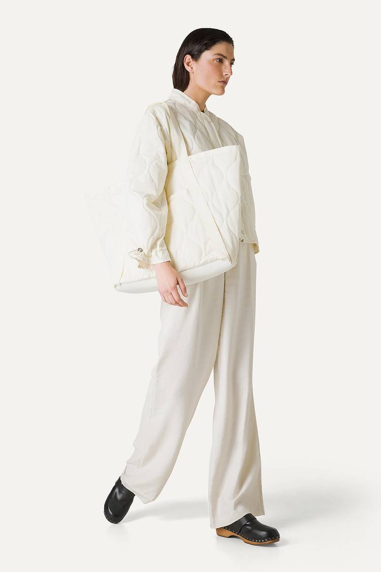 Oof Wear GIACCA CORTA SVASATA IN COTONE TRAPUNTATO 9224 - VANIGLIA Italia