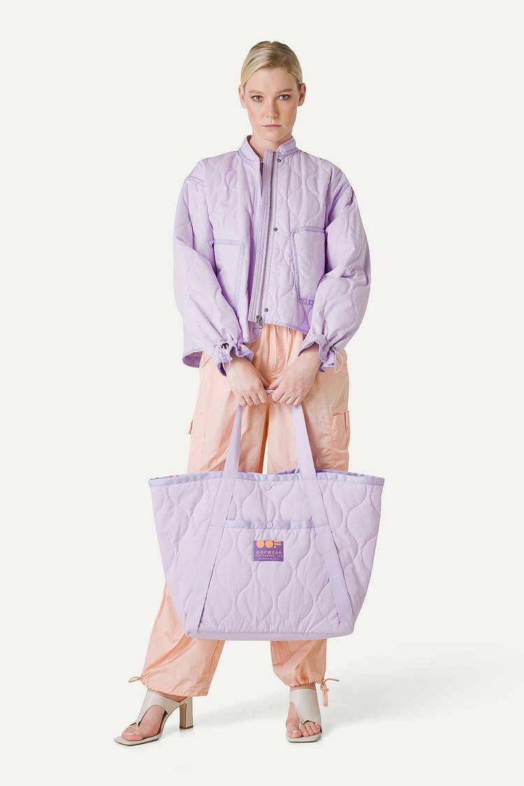 Oof Wear GIACCA CORTA SVASATA IN COTONE TRAPUNTATO 9224 - LILLA 2025