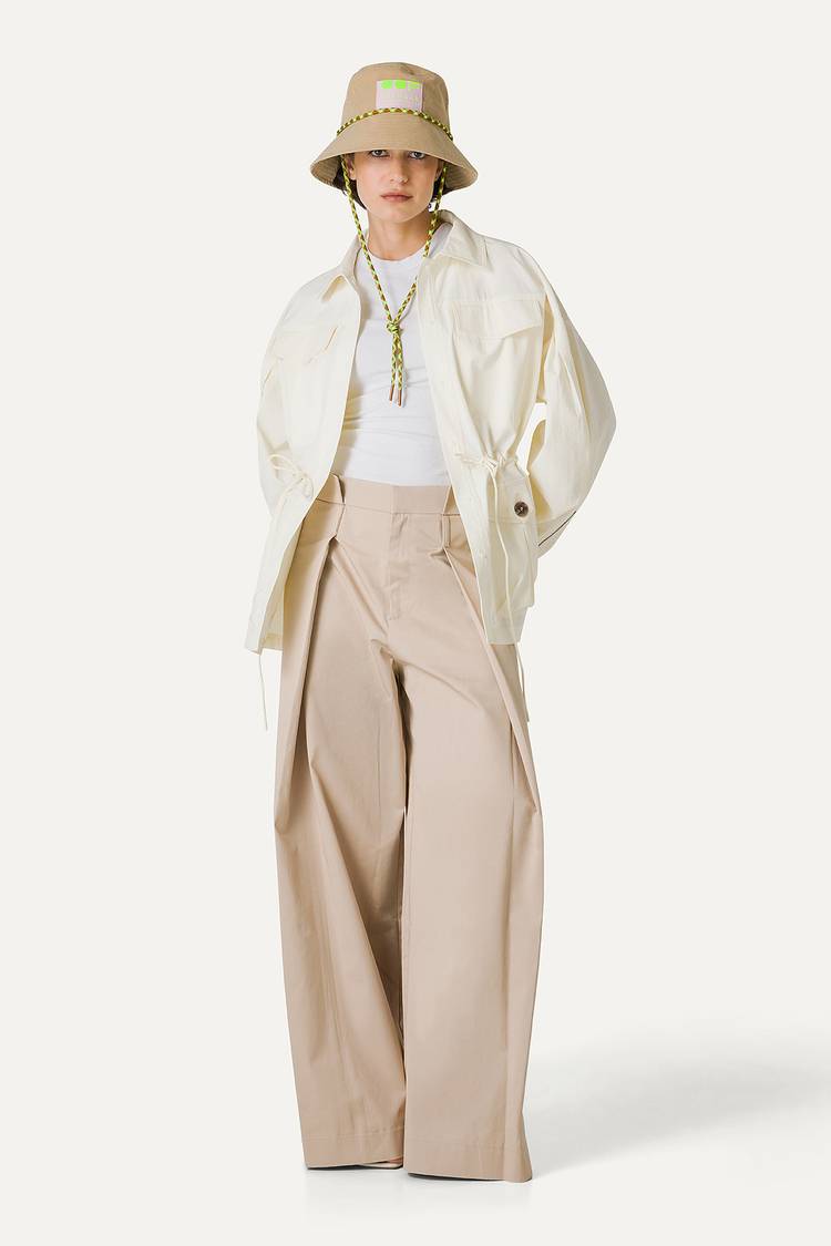 Oof Wear SAHARIANA OVER IN COTONE LEGGERO 9228 - VANIGLIA In Linea