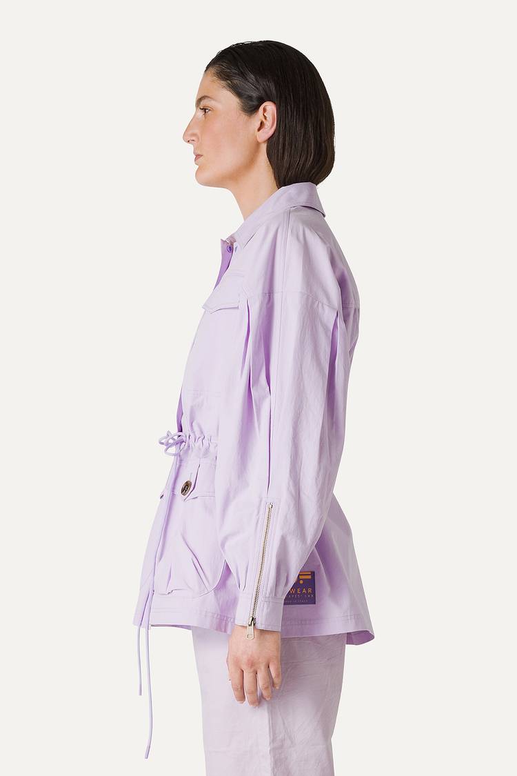 Oof Wear SAHARIANA OVER IN COTONE LEGGERO 9228 - LILLA Nuovo