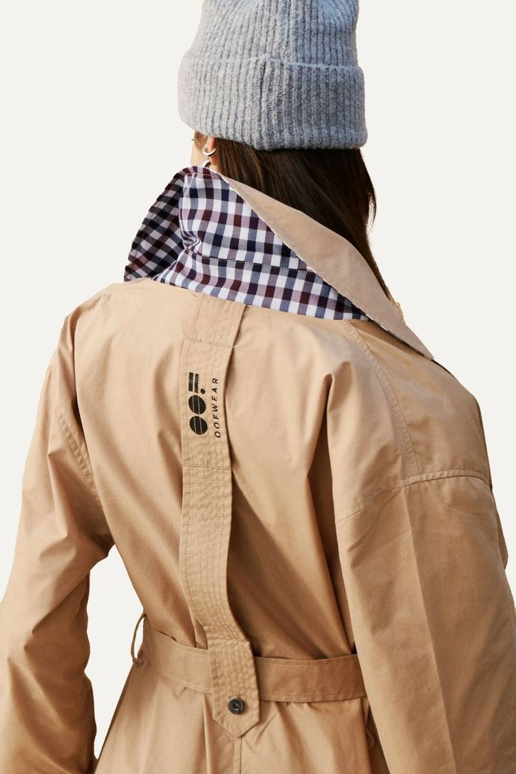 Oof Wear TRENCH LUNGO IN GABARDINA DI COTONE LEGGERO 9203 - NATURALE Promozione