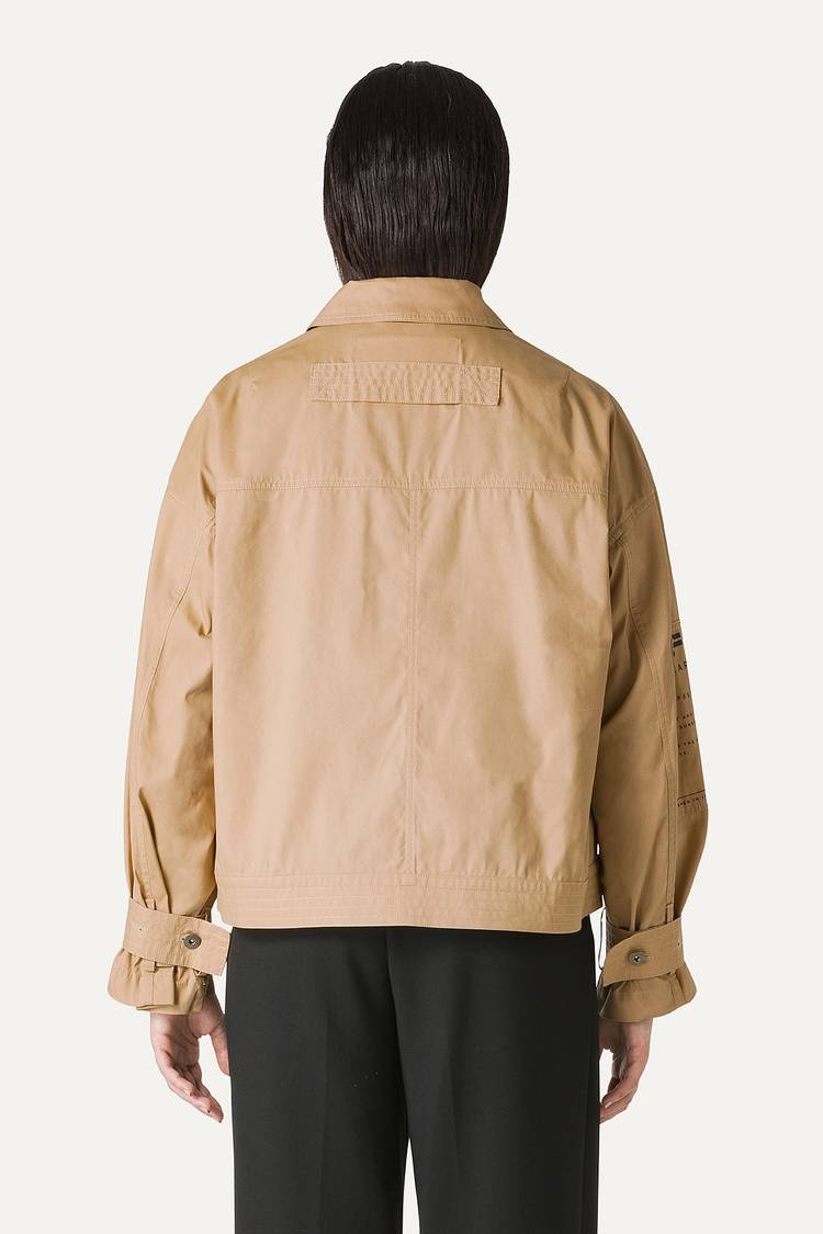 Oof Wear GIACCA CORTA IN GABARDINA DI COTONE LEGGERO 9205 - NATURALE Qualità Garantita