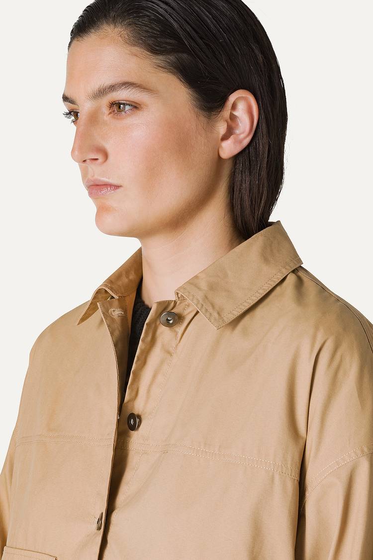 Oof Wear GIACCA CORTA IN GABARDINA DI COTONE LEGGERO 9205 - NATURALE Qualità Garantita