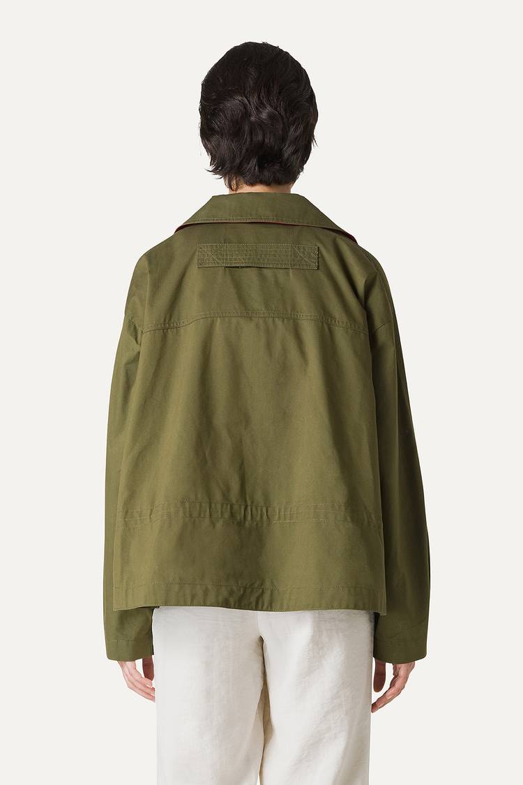 Oof Wear TRENCH CORTO IN GABARDINA DI COTONE LEGGERO 9202 - FORESTA Negozi Online