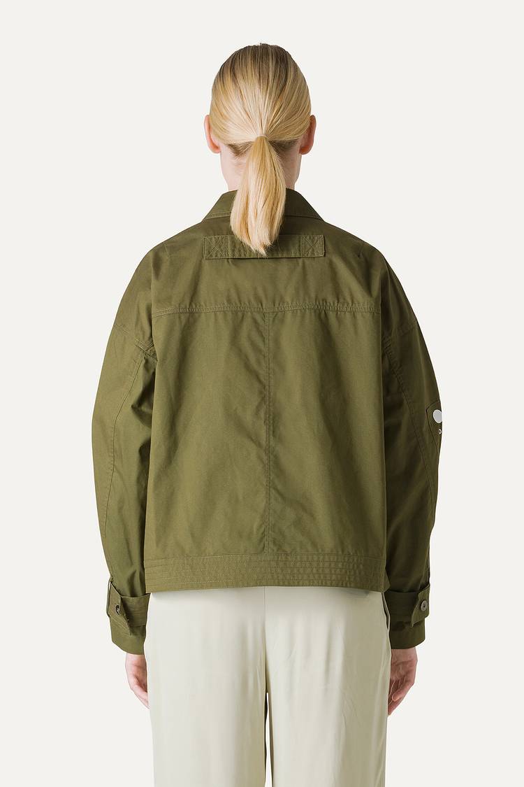 Oof Wear GIACCA CORTA IN GABARDINA DI COTONE LEGGERO 9205 - FORESTA Fino Al -60%