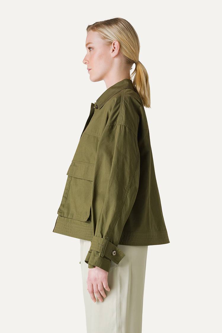 Oof Wear GIACCA CORTA IN GABARDINA DI COTONE LEGGERO 9205 - FORESTA Fino Al -60%