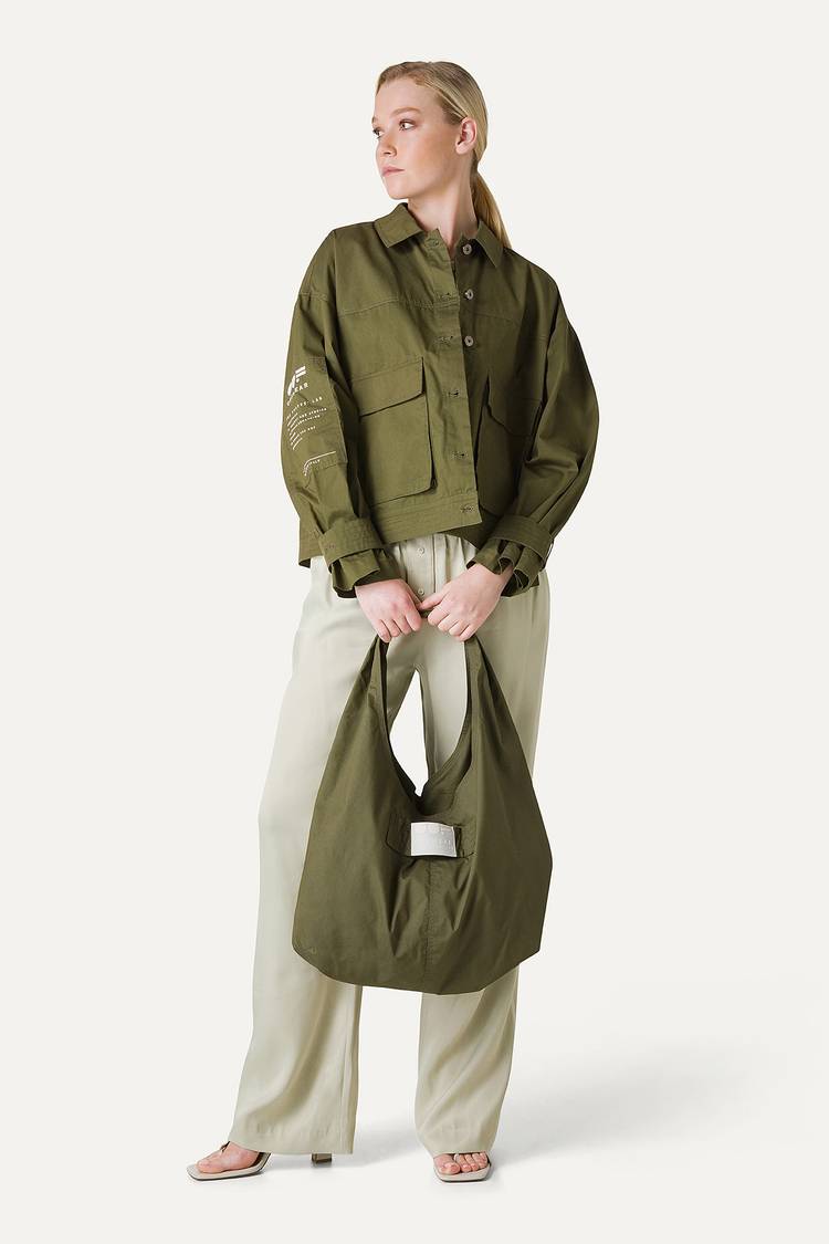 Oof Wear GIACCA CORTA IN GABARDINA DI COTONE LEGGERO 9205 - FORESTA Fino Al -60%