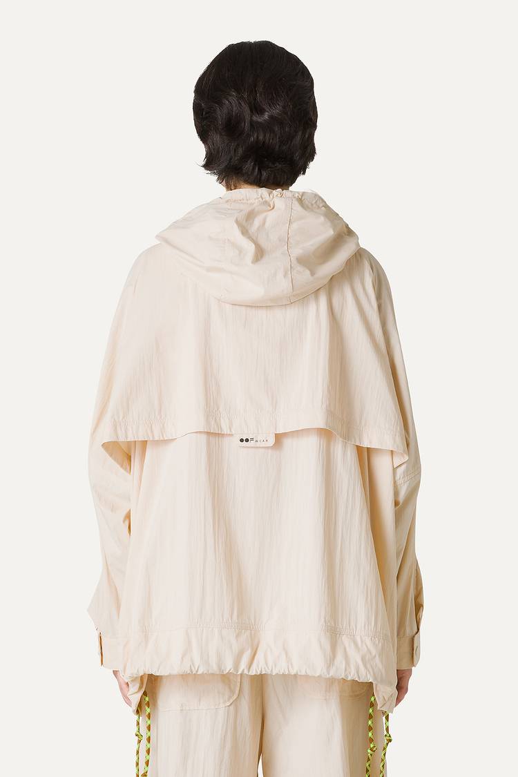 Oof Wear GIACCA CON CAPPUCCIO OVER IN NYLON 9206 - CREMA Online