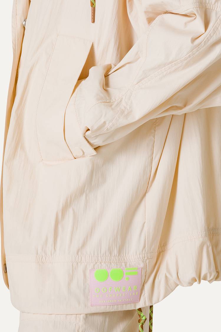 Oof Wear GIACCA CON CAPPUCCIO OVER IN NYLON 9206 - CREMA Online