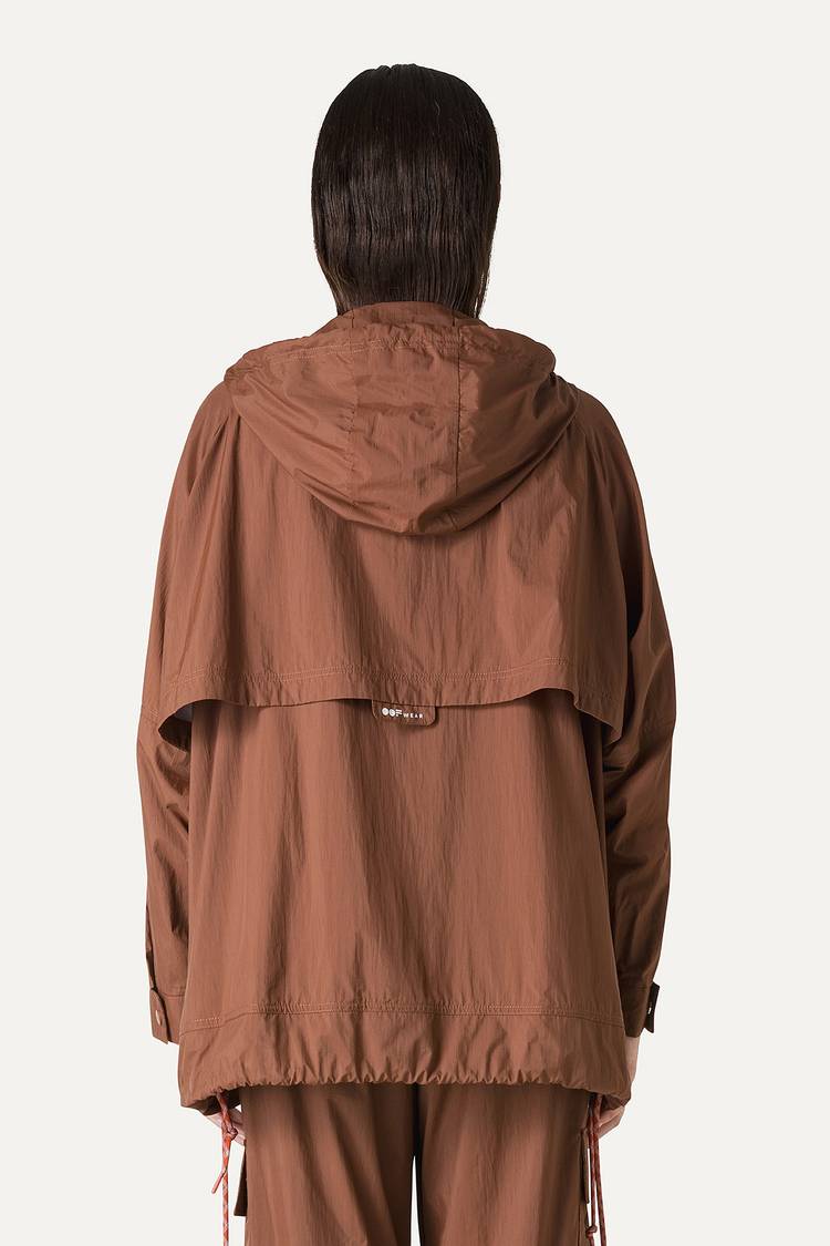 Oof Wear GIACCA CON CAPPUCCIO OVER IN NYLON 9206 - CIOCCOLATO Outlet