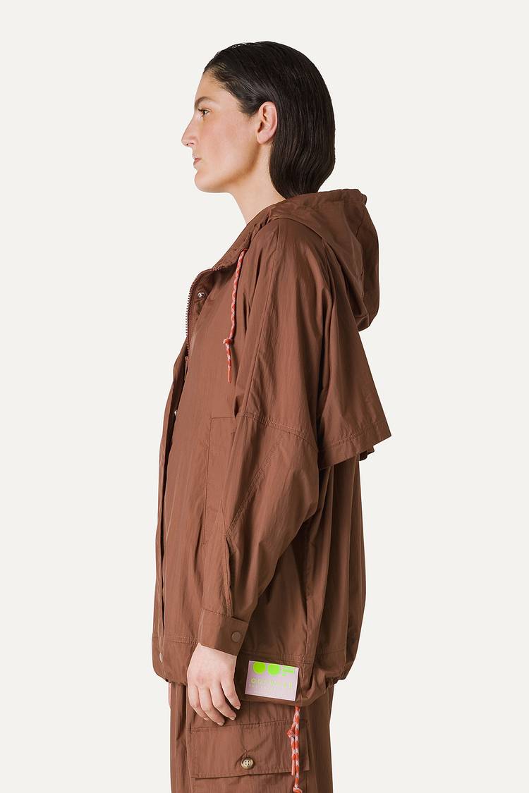 Oof Wear GIACCA CON CAPPUCCIO OVER IN NYLON 9206 - CIOCCOLATO Outlet