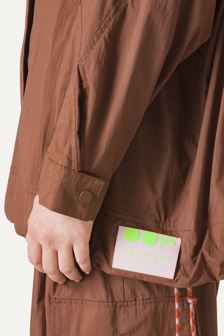 Oof Wear GIACCA CON CAPPUCCIO OVER IN NYLON 9206 - CIOCCOLATO Outlet