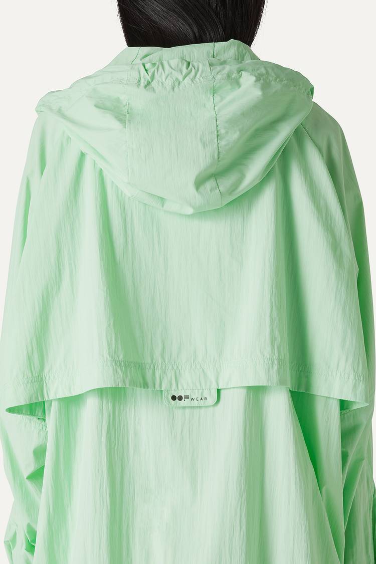Oof Wear GIACCA CON CAPPUCCIO OVER IN NYLON 9206 - MENTA In Vendita