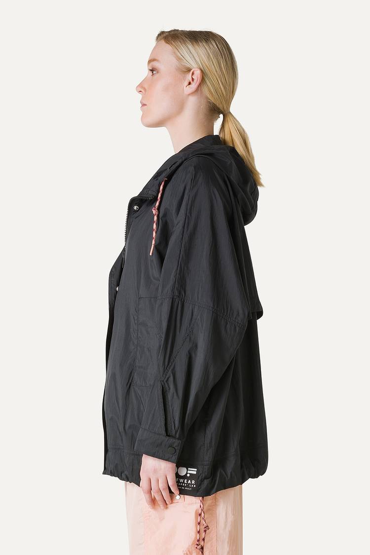 Oof Wear GIACCA CON CAPPUCCIO OVER IN NYLON 9206 - NERO Saldi