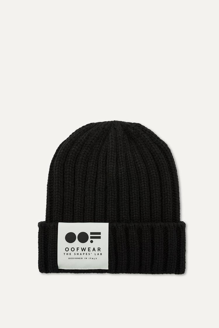 Oof Wear CAPPELLO CON FRONTINO IN ECO-MONTONE 2014 - NERO Vendita Economica