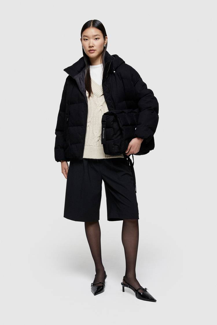 Oof Wear GIACCA CORTA 9242 IN GABARDINA DI COTONE - NERO Vendite Flash