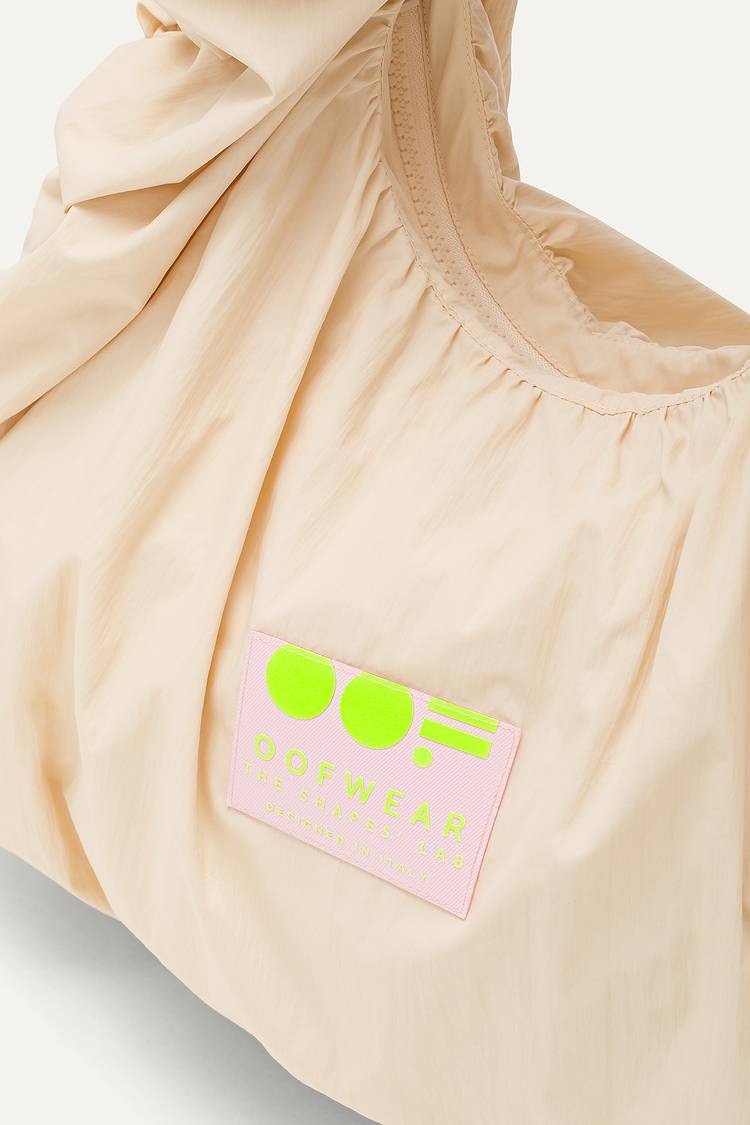 Oof Wear BORSA A SPALLA IN NYLON CRINCLE WATER REPELLENT 3079 - CREMA Italy