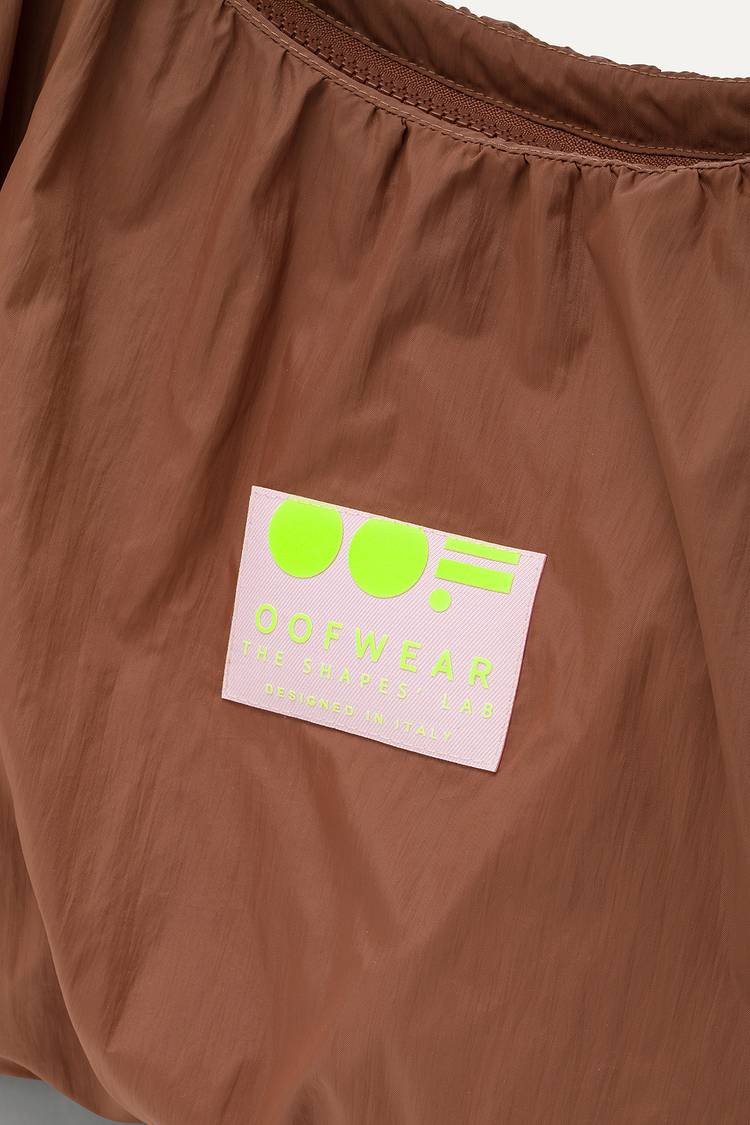 Oof Wear BORSA A SPALLA IN NYLON CRINCLE WATER REPELLENT 3079 - CIOCCOLATO Italia