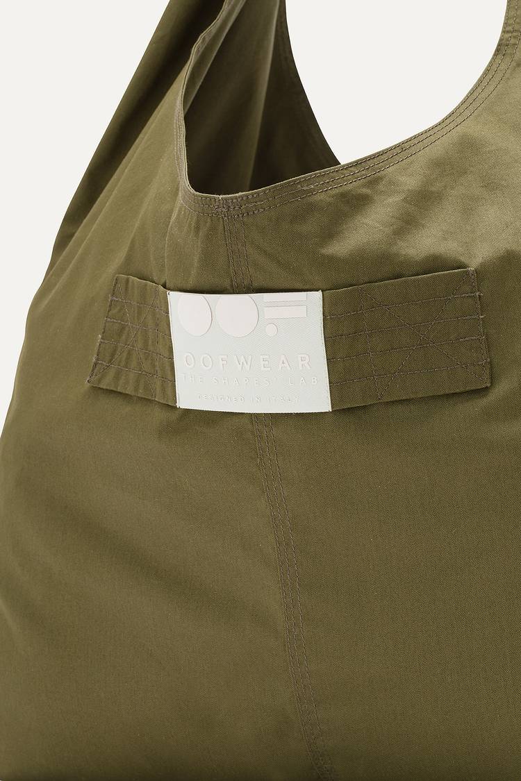 Oof Wear BORSA CON TASCHE IN GABARDINA DI COTONE 3085 - FORESTA Soddisfazione Garantita