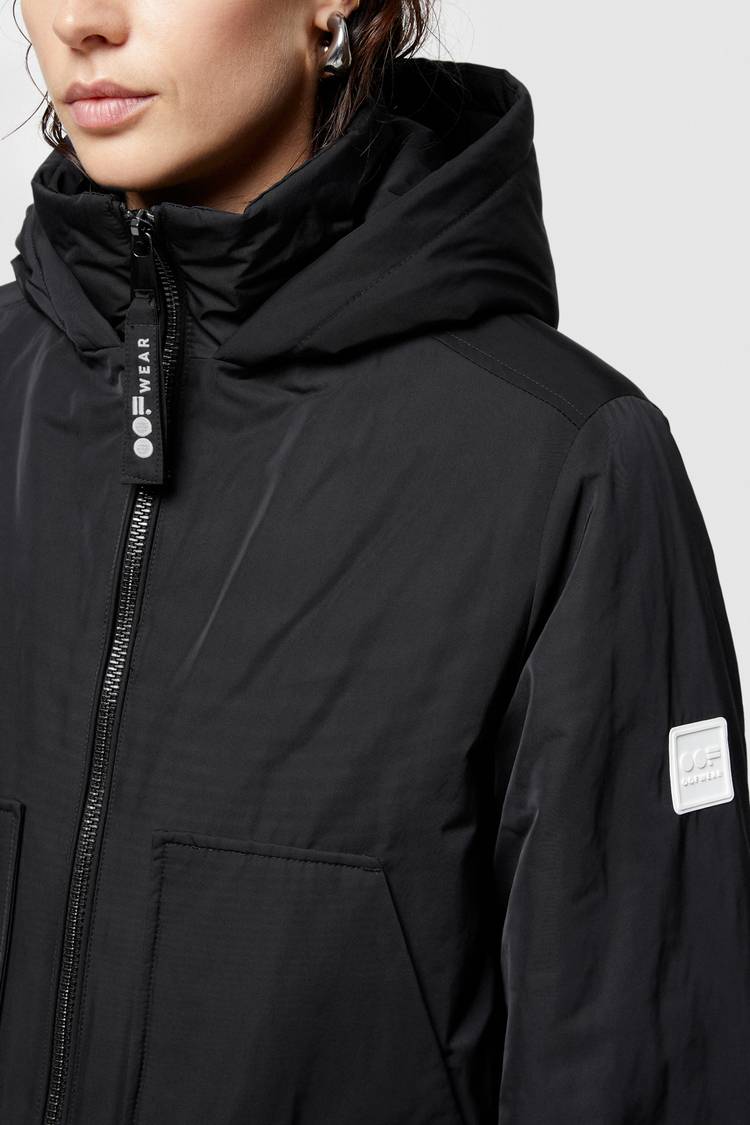 Oof Wear PARKA LUNGO 9094 IN NYLON MEMORY - NERO Negozi Online